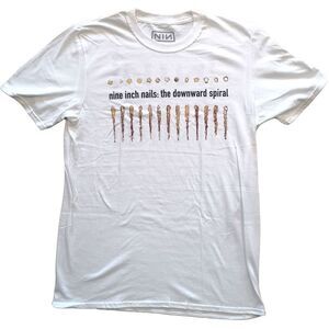 Nine Inch Nails Unisex Adult Downward Spiral T-Shirt / White
